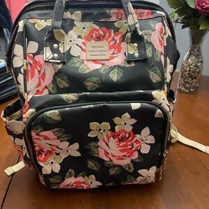 Floral Pink Backpack for Women
